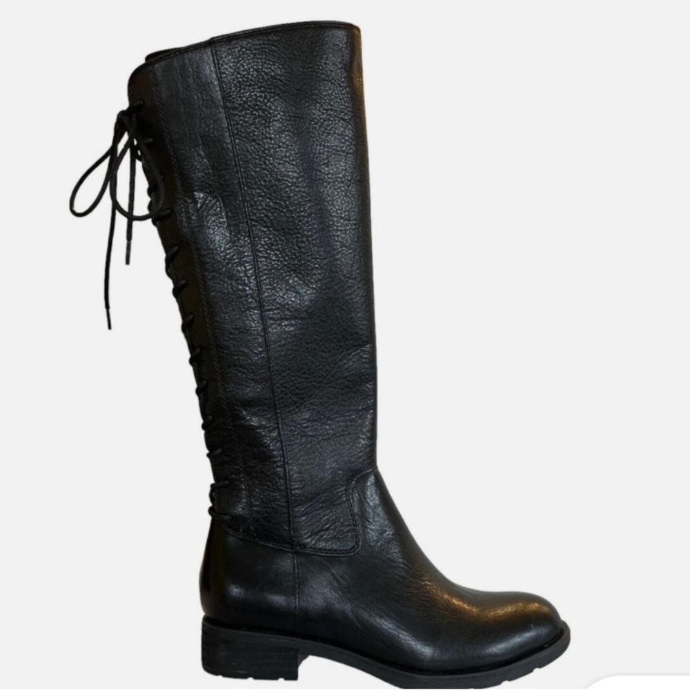 Sofft Women's Sharnell Black Leather Waterproof Knee-High Boots size 6 EUC